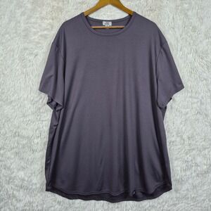 One Bone Mens Scoop Hem Short Sleeve Tee Charcoal Grey Size 3 Made in Canada